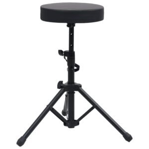 NNEVL Adjustable Drum Stool Black Round