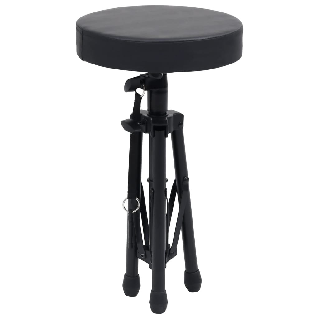 NNEVL Adjustable Drum Stool Black Round - Image 3