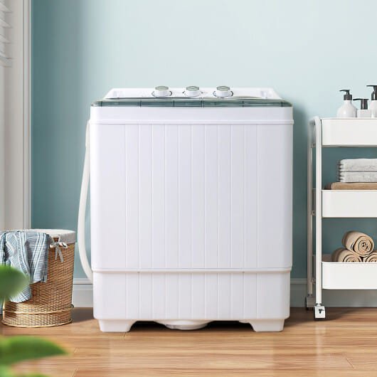 Portable Twin Tub Washing Machine with Timer Control - Image 2