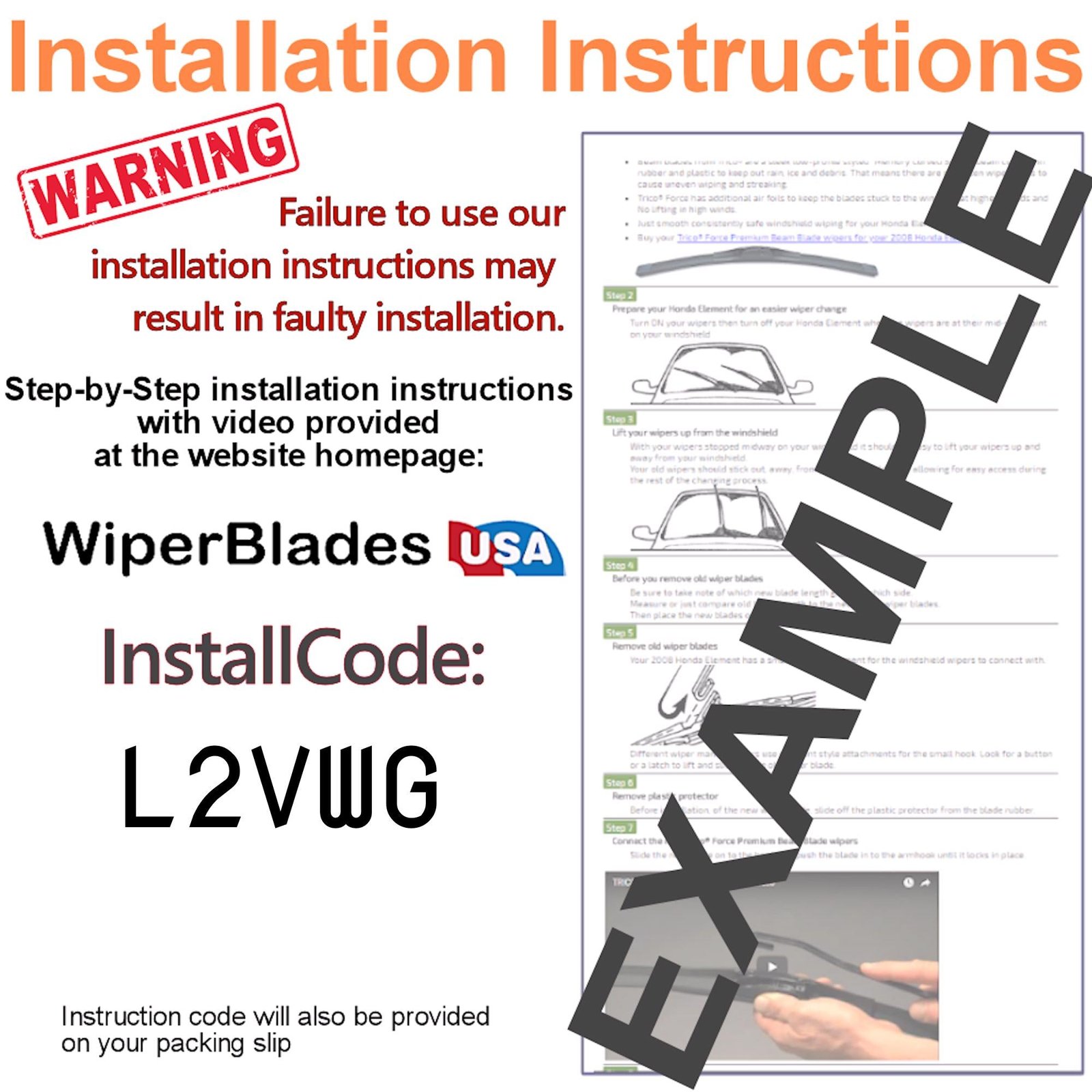 2019 Chevrolet Express 3500 Wiper Blades w/1yr Wear Warranty (Set of 2) Wipers - Image 5