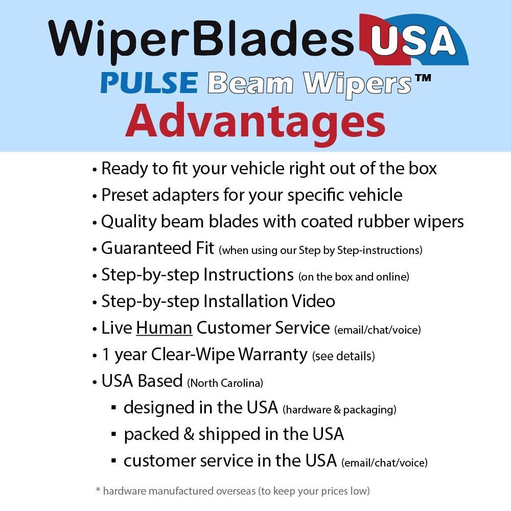 2011 Chevrolet Corvette Wiper Blades w/1yr Wear Warranty (Set of 2) Wipers - Image 4